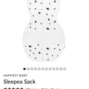 Happiest Baby Sleepea Sack - White with Black Dots